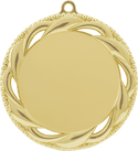 Bright Gold 2 3/4" Rosette 2" Insert Holder Medal