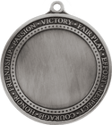 Antique Silver 2 3/4" Inspirational 2" Insert Medal Holder
