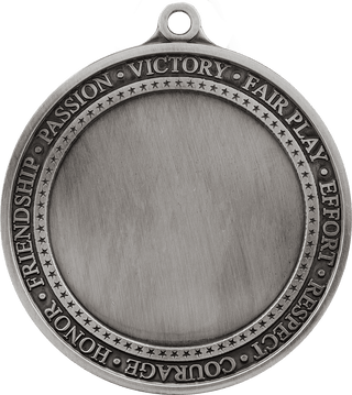 Antique Silver 2 3/4" Inspirational 2" Insert Medal Holder