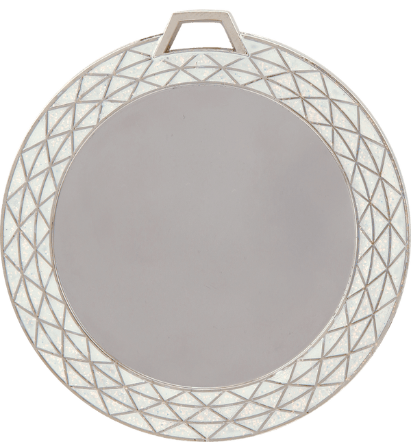 White 2 3/4" Bling 2" Insert Holder Medal