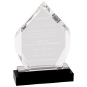Silver 7" Fusion Diamond Impress Acrylic with Glass Base