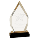 Gold 9" Fusion Diamond Impress Acrylic with Glass Base