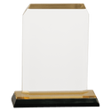 Gold 3 1/2" x 5 1/2" Clipped Corner Impress Acrylic