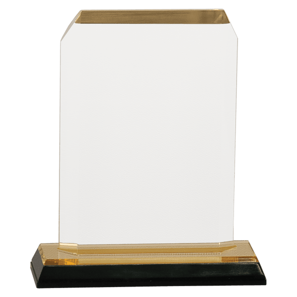 Gold 3 1/2" x 5 1/2" Clipped Corner Impress Acrylic