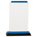 Blue 3 1/2" x 6 1/2" Clipped Corner Impress Acrylic