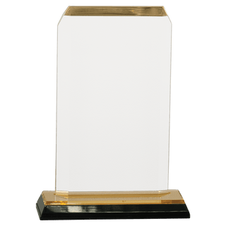 Gold 3 1/2" x 6 1/2" Clipped Corner Impress Acrylic