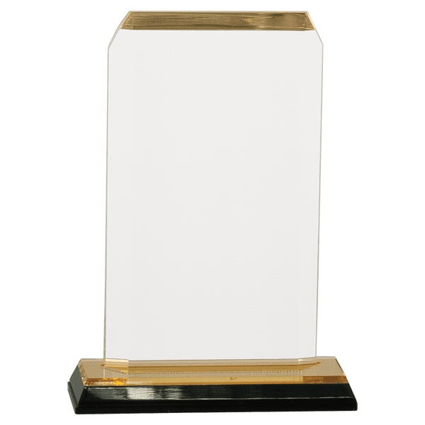 Gold 3 1/2" x 6 1/2" Clipped Corner Impress Acrylic