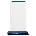 Blue 3 1/2" x 7 1/2" Clipped Corner Impress Acrylic