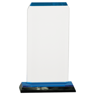 Blue 3 1/2" x 7 1/2" Clipped Corner Impress Acrylic