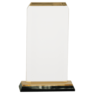 Gold 3 1/2" x 7 1/2" Clipped Corner Impress Acrylic
