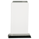 Silver 3 1/2" x 7 1/2" Clipped Corner Impress Acrylic