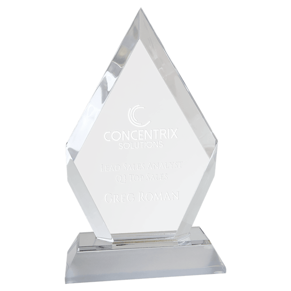 Silver 7" Base Diamond Impress Acrylic