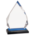 Blue 5 1/4" x 7 3/4" Diamond Impress Acrylic