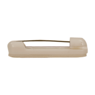 1 1/2" White Rounded Plastic Bar Pin with Adhesive