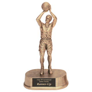 9 1/2" Antique Gold Male Basketball Resin