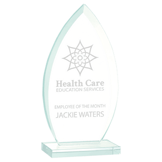 7" Oval Jade Glass Award