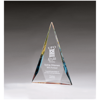 7 1/8" x 10" x 1 1/8" (Tapered) Diamond Series Crystal with Prism-Effect
