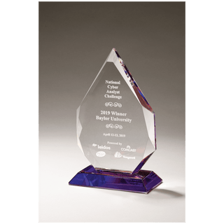5 7/8" x 9 7/8" Flame Series Crystal with Prism-Effect Base