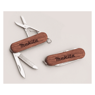 3/8" x 1 1/2" 4-Function Wood Handle Pocket Knife
