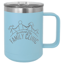 Light Blue Polar Camel 15 oz. Vacuum Insulated Mug with Slider Lid