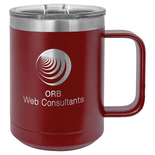 Maroon Polar Camel 15 oz. Vacuum Insulated Mug with Slider Lid