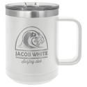 White Polar Camel 15 oz. Vacuum Insulated Mug with Slider Lid