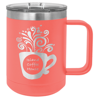 Polar Camel 15 oz. Coral Vacuum Insulated Mug with Slider Lid