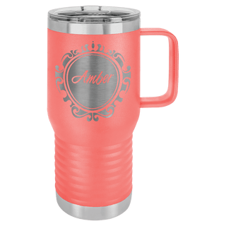 Polar Camel 20 oz. Coral Vacuum Insulated Travel Mug with Slider Lid