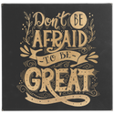 Black/Gold 10" x 10" Laserable Leatherette Wall Decor with Sawtooth Hanger