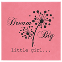 Pink 10" x 10" Laserable Leatherette Wall Decor with Sawtooth Hanger