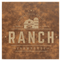 Rustic/Gold 10" x 10" Laserable Leatherette Wall Decor with Sawtooth Hanger
