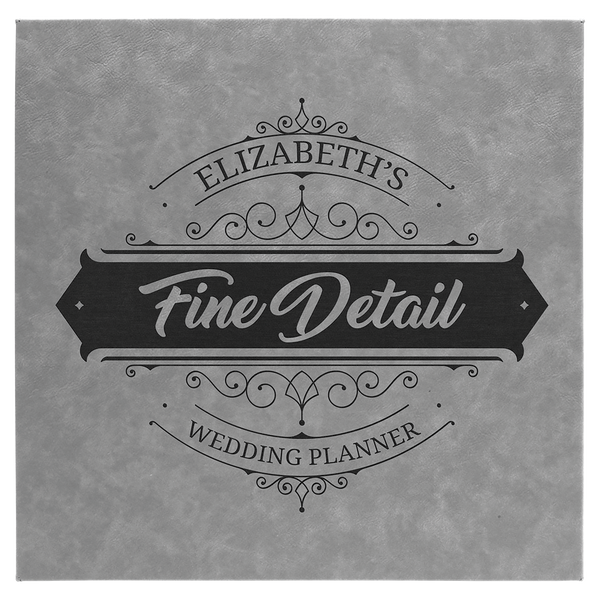 Gray 14" x 14" Laserable Leatherette Wall Decor with Sawtooth Hanger