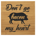 Bamboo 14" x 14" Laserable Leatherette Wall Decor with Sawtooth Hanger