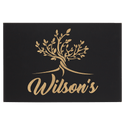 Black/Gold 12" x 18" Laserable Leatherette Wall Decor with Sawtooth Hanger