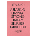 Pink 12" x 18" Laserable Leatherette Wall Decor with Sawtooth Hanger