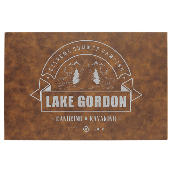 Rustic/Silver 12" x 18" Laserable Leatherette Wall Decor with Sawtooth Hanger
