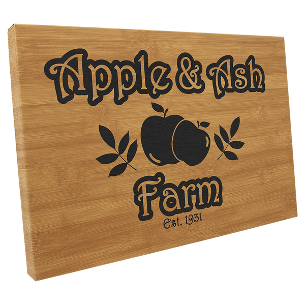 Bamboo 12" x 18" Laserable Leatherette Wall Decor with Sawtooth Hanger