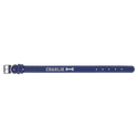 Blue/Silver Small 15" x 3/4" Laserable Leatherette Dog Collar