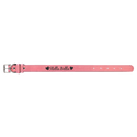 Pink Medium 19" x 1" Laserable Leatherette Dog Collar