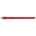 Red Medium 19" x 1" Laserable Leatherette Dog Collar