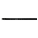Black/Silver Extra Large 27" x 1 1/4" Laserable Leatherette Dog Collar