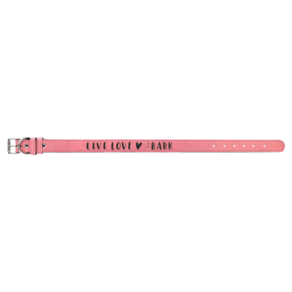 Pink Extra Large 27" x 1 1/4" Laserable Leatherette Dog Collar