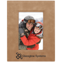 Light Brown 4" x 6" Laserable Leatherette Photo Frame