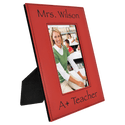 Red 4" x 6" Laserable Leatherette Photo Frame