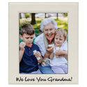 White 8" x 10" Laserable Leatherette Photo Frame