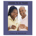 Purple 8" x 10" Laserable Leatherette Photo Frame