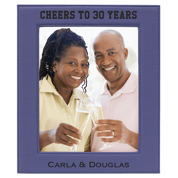 Purple 8" x 10" Laserable Leatherette Photo Frame