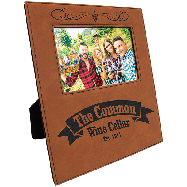 Rawhide 4" x 6" Leatherette Photo Frame with 4 1/4" x 7 7/8" Engraving Area