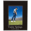 Black/Silver 5" x 7" Laserable Leatherette Photo Frame