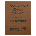 Dark Brown 7" x 9" Laserable Leatherette Plaque